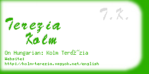 terezia kolm business card